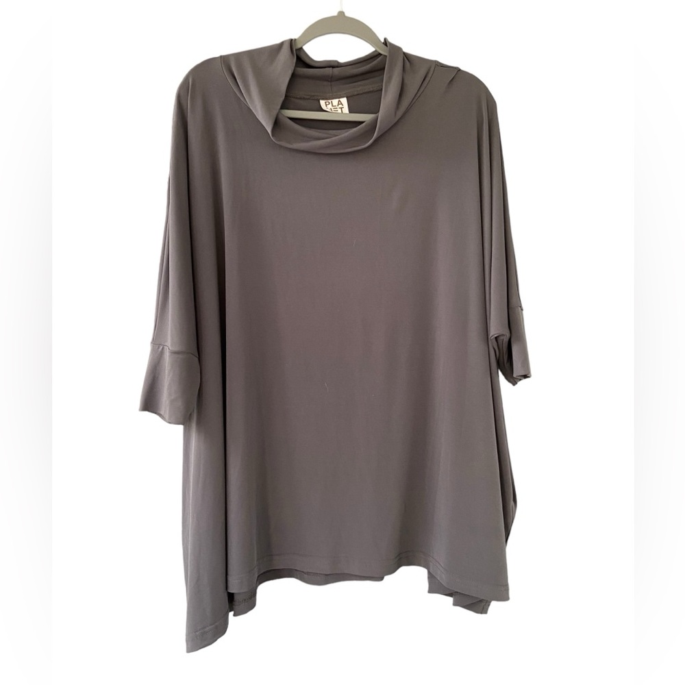 Planet by Lauren G Women’s Gray ELEGANT TUNIC Size XL 3